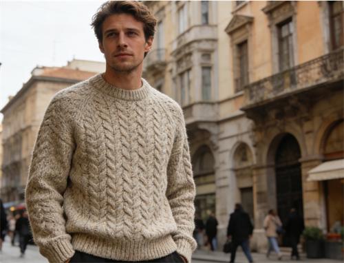 Men Wearing Wool Sweater